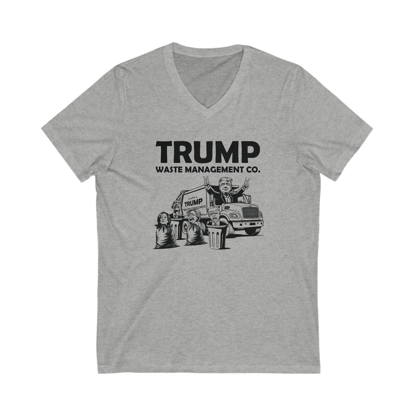 Trump Waste Management - Ladies Jersey Short Sleeve V-Neck Tee