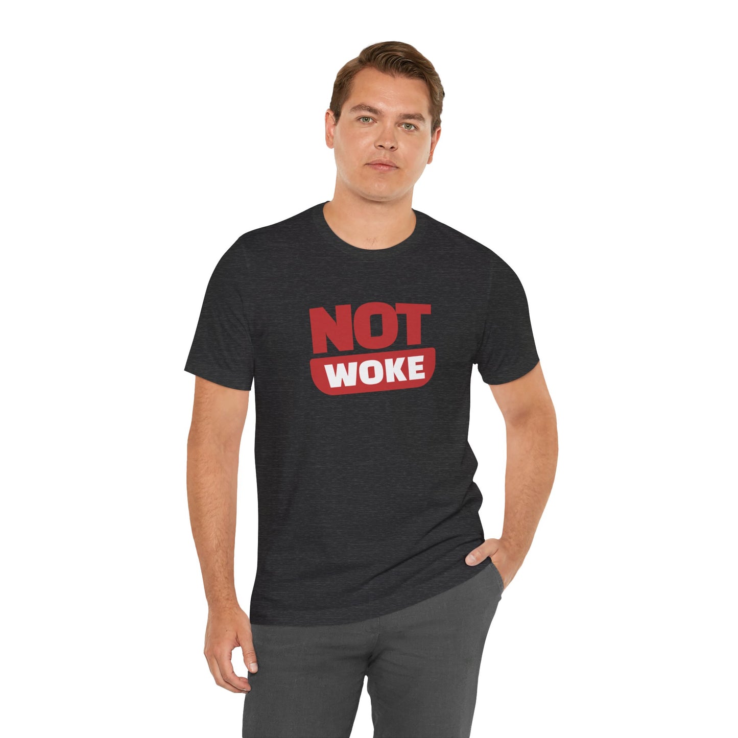 Not Woke - Men's Jersey Short Sleeve Tee