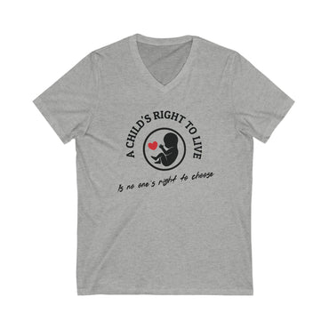 Pro Life - Ladies Jersey Short Sleeve V-Neck Tee