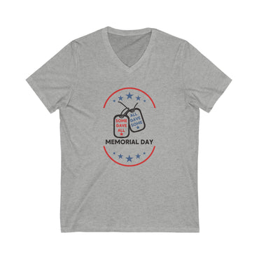 Memorial Day - Ladies Jersey Short Sleeve V-Neck Tee