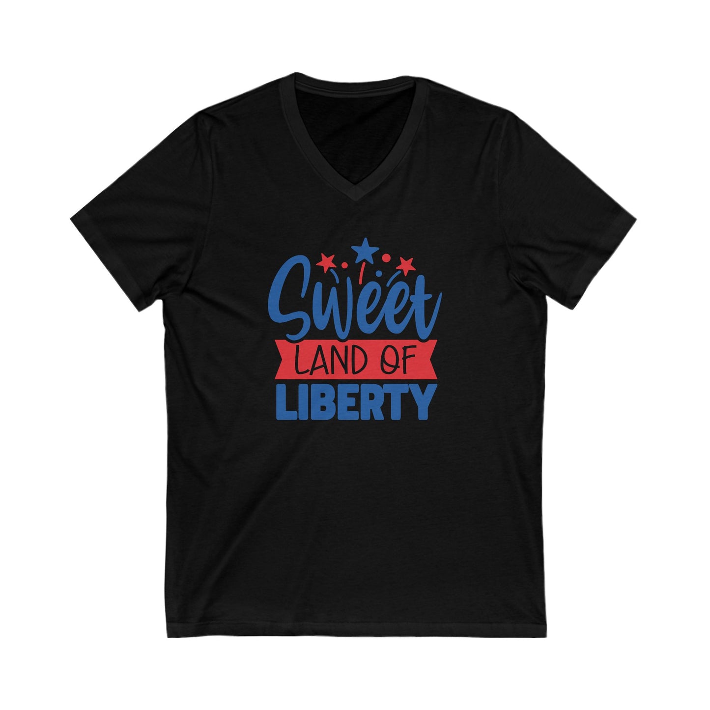 Sweet Land Of Liberty - Jersey Short Sleeve V-Neck Tee