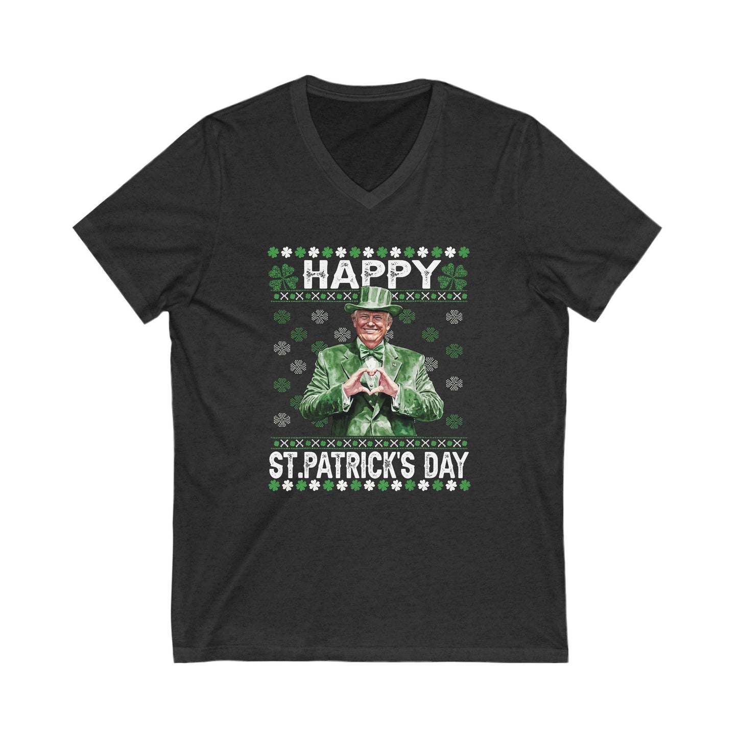 Trump St. Patrick's Day - Ladies Jersey Short Sleeve V-Neck Tee