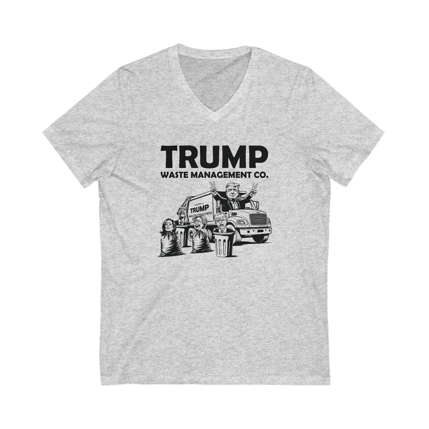 Trump Waste Management - Ladies Jersey Short Sleeve V-Neck Tee