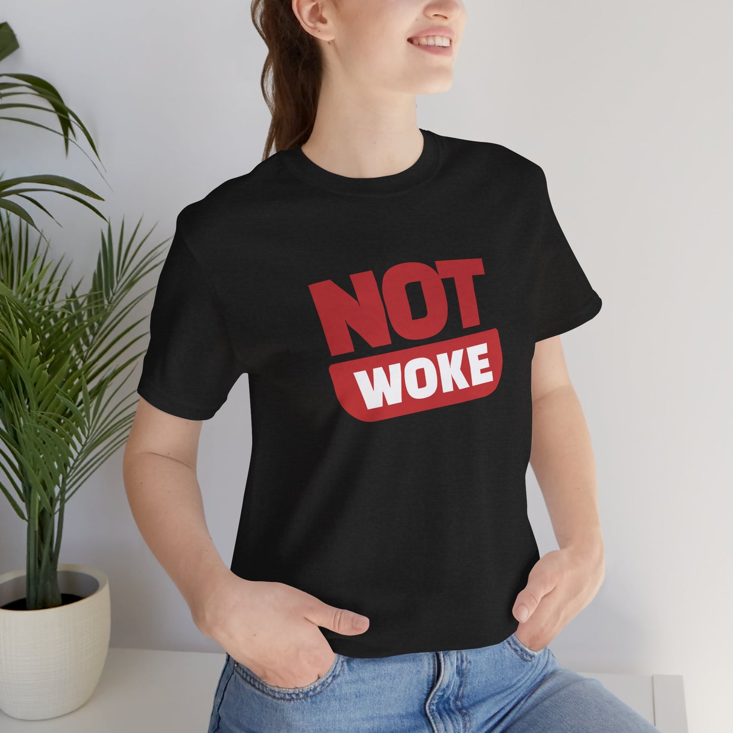 Not Woke - Ladies Jersey Short Sleeve Tee