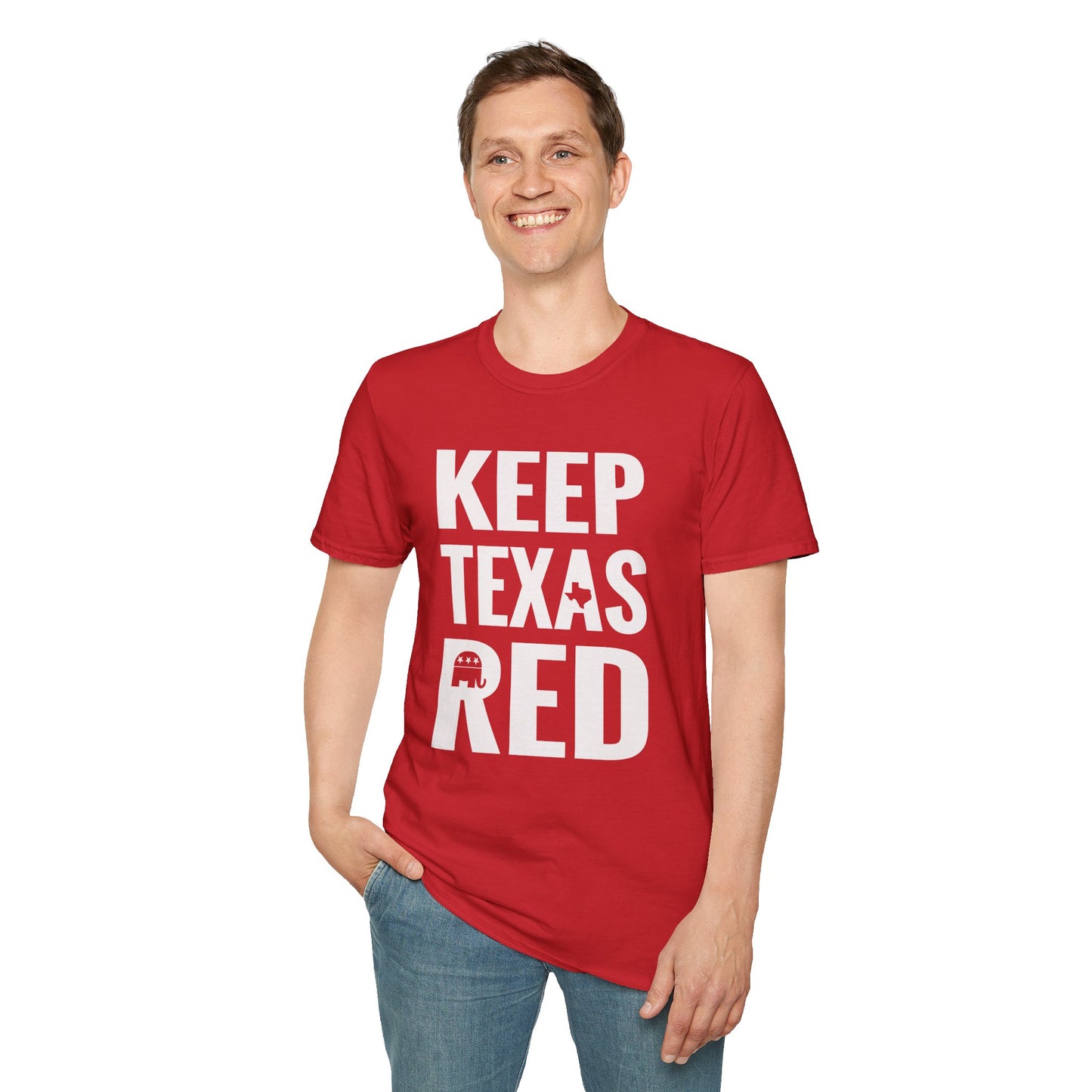 Keep Texas Red -  Men's Softstyle T-Shirt