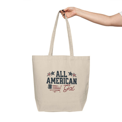 All American Gal - Canvas Shopping Tote