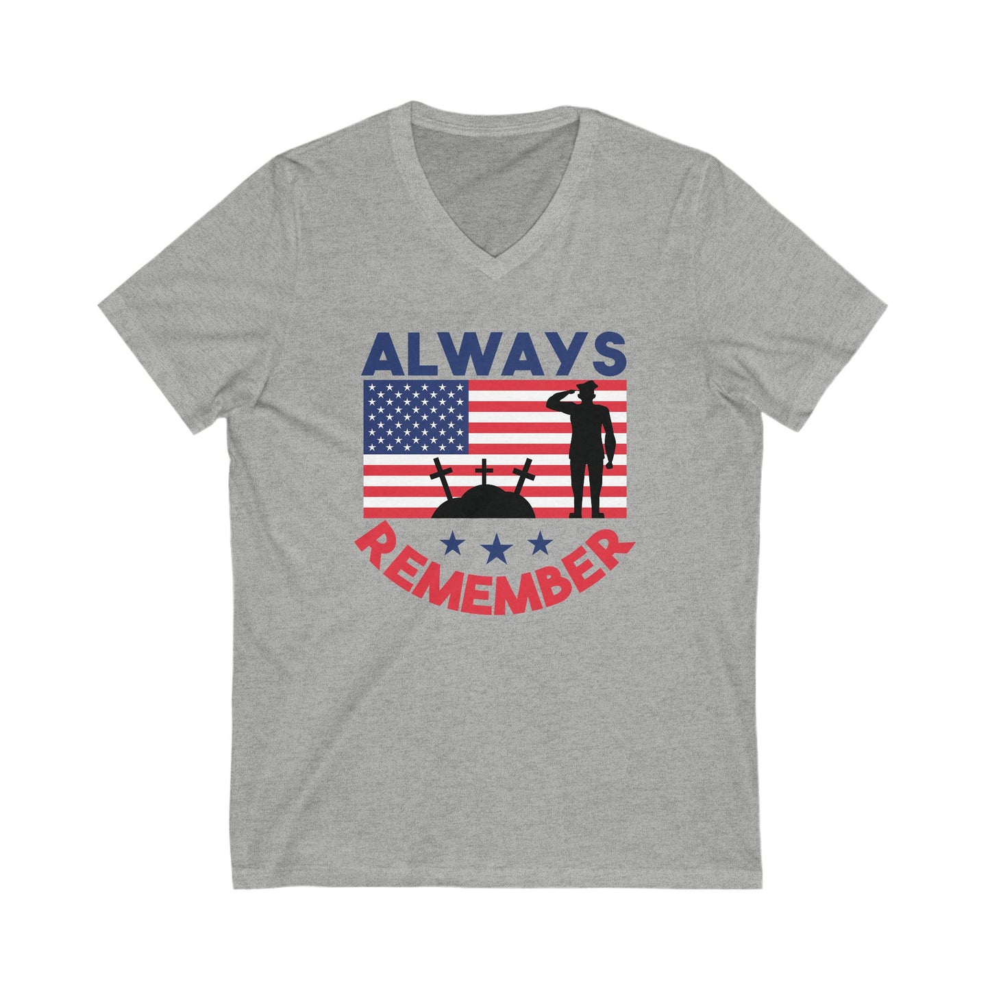 Memorial Day - Ladies Jersey Short Sleeve V-Neck Tee