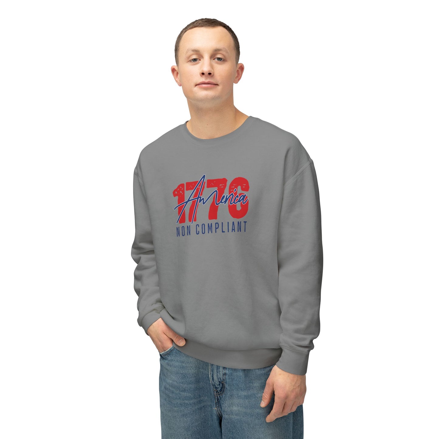 1776 Non Compliant - Men's Lightweight Crewneck Sweatshirt