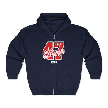 Trump 47 - Heavy Blend™ Full Zip Hooded Sweatshirt