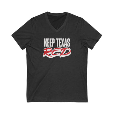 Keep Texas RED -  Jersey Short Sleeve V-Neck Tee