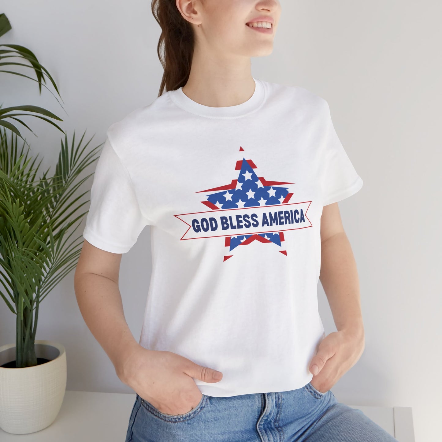 God Bless America - Ladies Jersey Short Sleeve Tee