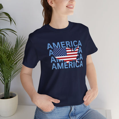 America USA - Ladies Jersey Short Sleeve Tee