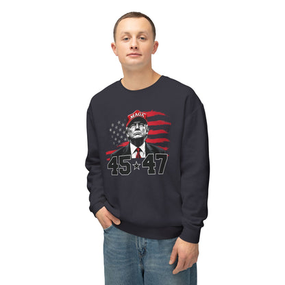 Trump 45 57 - Men's Lightweight Crewneck Sweatshirt