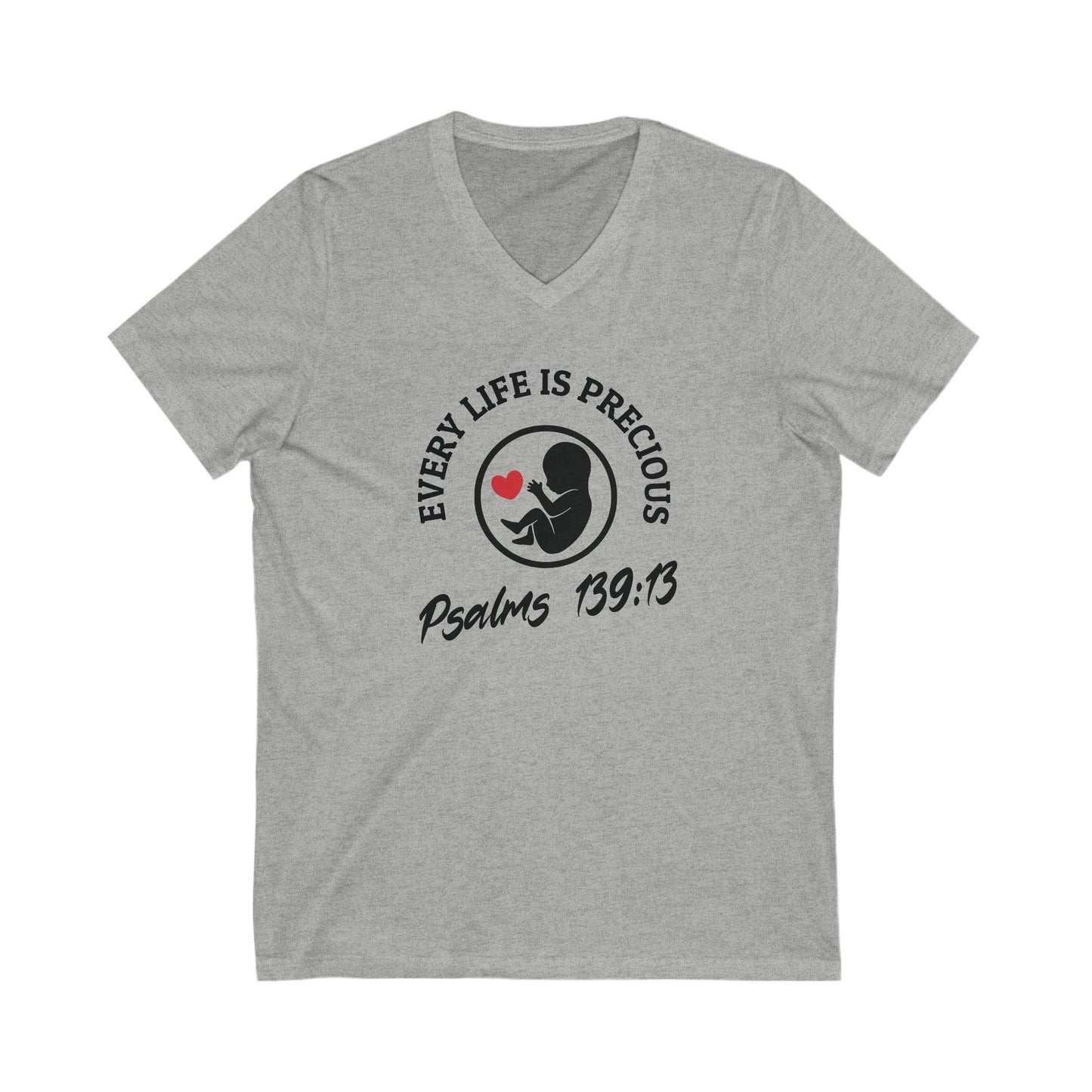 Pro Life - Ladies Jersey Short Sleeve V-Neck Tee