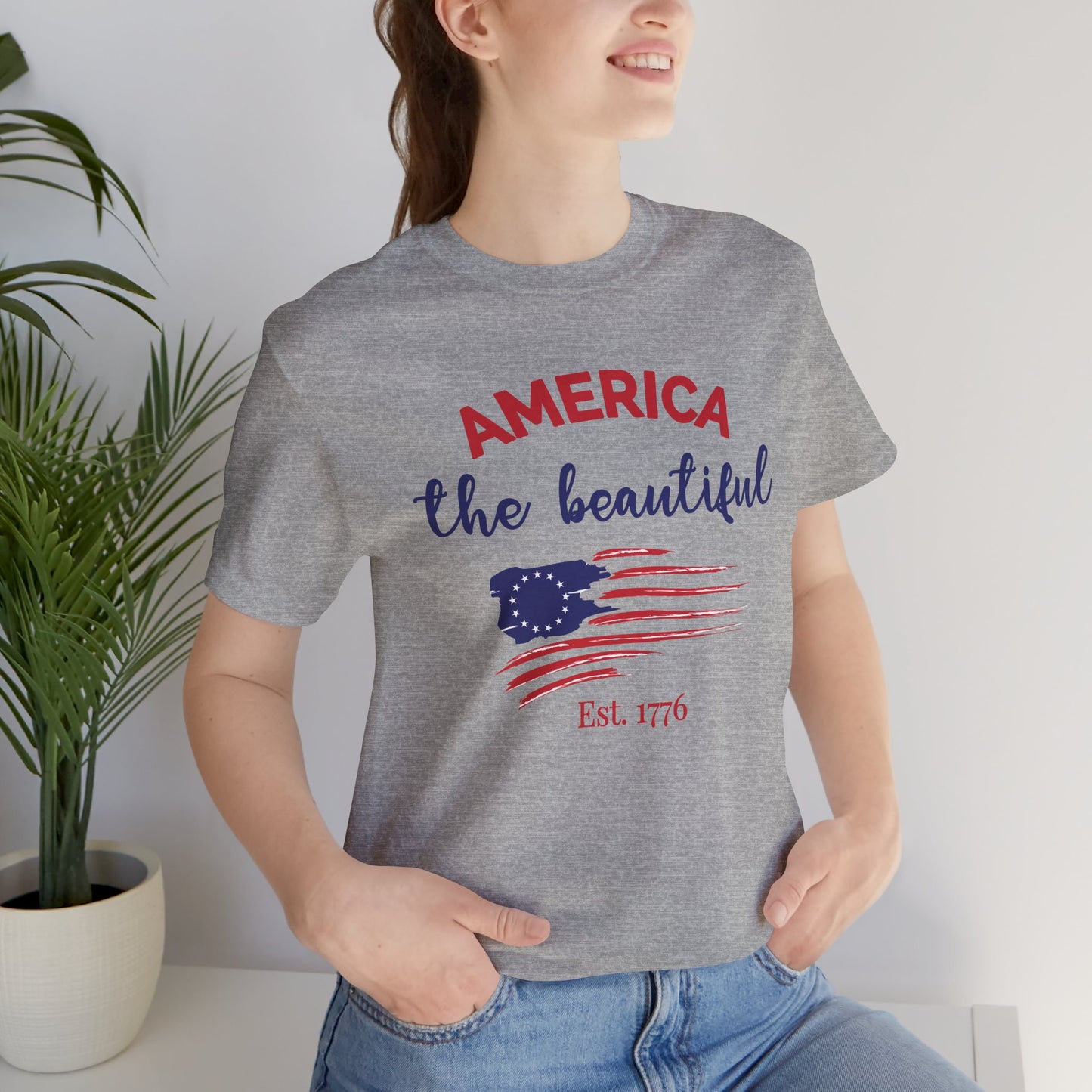 America The Beautiful - Ladies Jersey Short Sleeve Tee