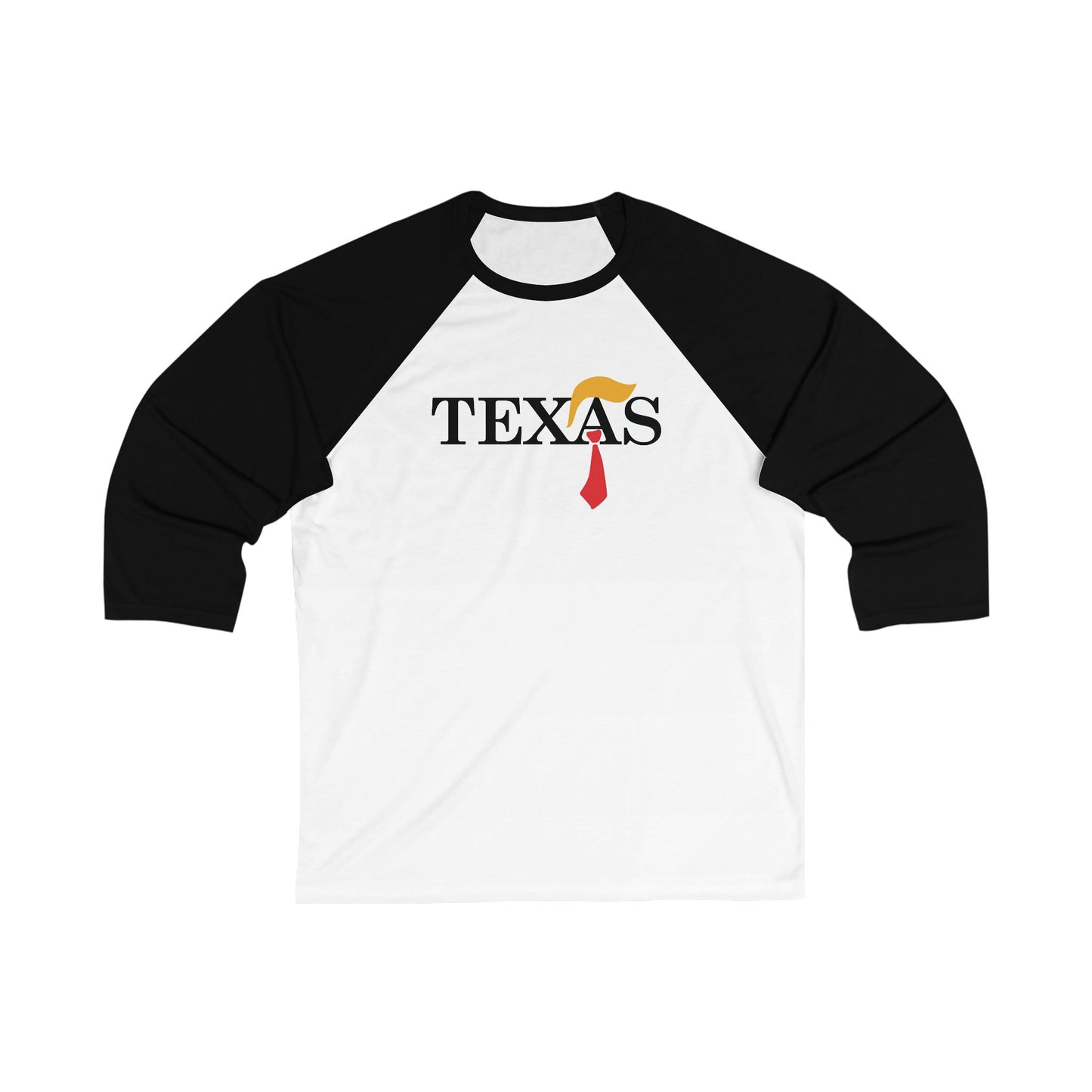 Texas Trump Tie - 3\4 Sleeve Baseball Tee