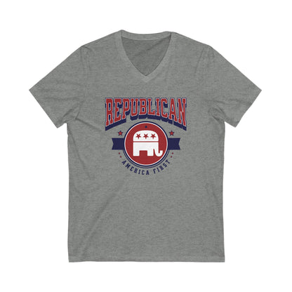 Republican - Men's Jersey Short Sleeve V-Neck Tee