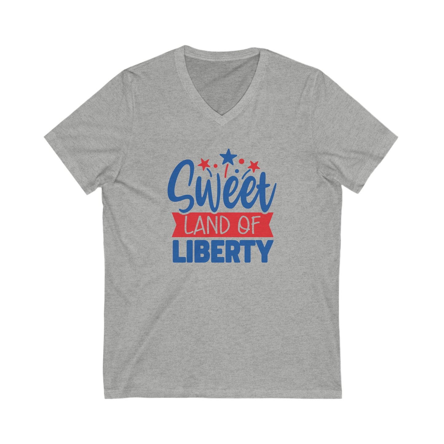 Sweet Land Of Liberty - Jersey Short Sleeve V-Neck Tee