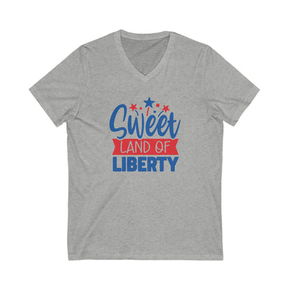 Sweet Land Of Liberty - Jersey Short Sleeve V-Neck Tee