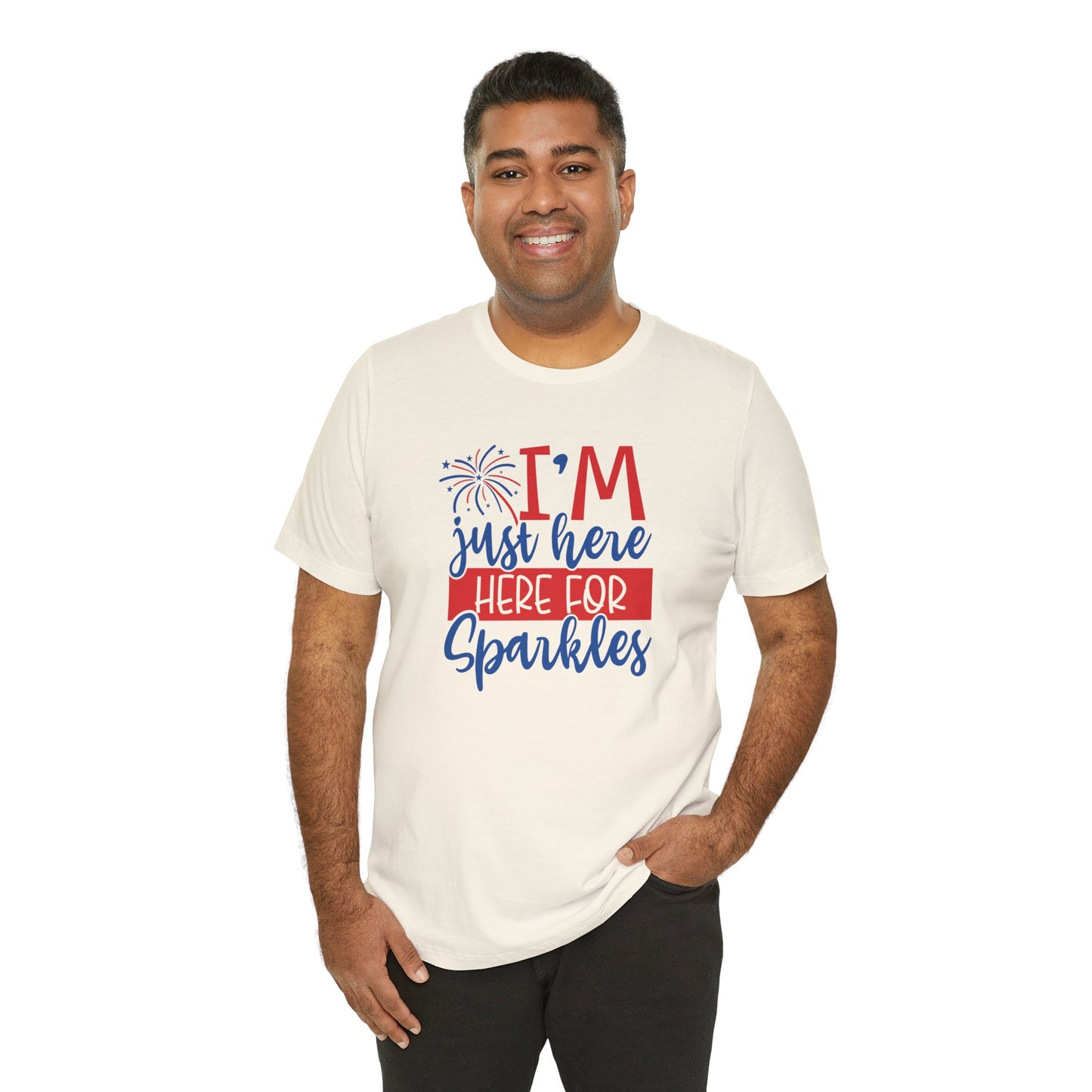 I'm Just Here For Sparkles - Men's Jersey Short Sleeve Tee