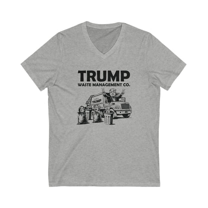 Trump Waste Management -  Ladies Jersey Short Sleeve V-Neck Tee