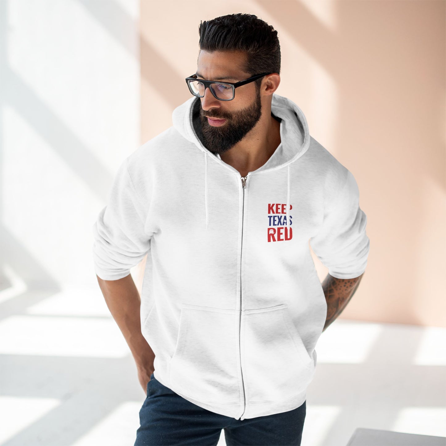 Keep Texas Red - Zip Hoodie