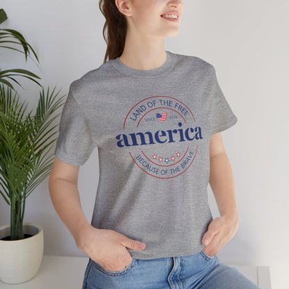 Land Of The Free - Ladies Jersey Short Sleeve Tee