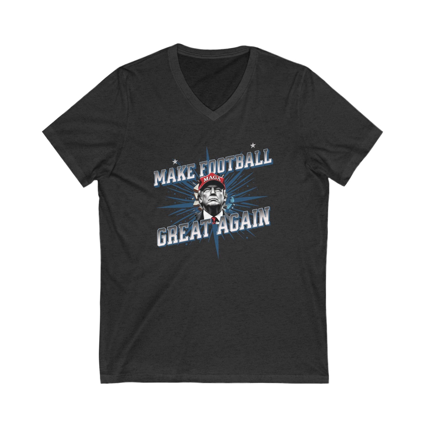 Make Football Great Again - Ladies Jersey Short Sleeve V-Neck Tee