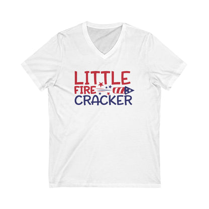 Little Firecracker - Jersey Short Sleeve V-Neck Tee