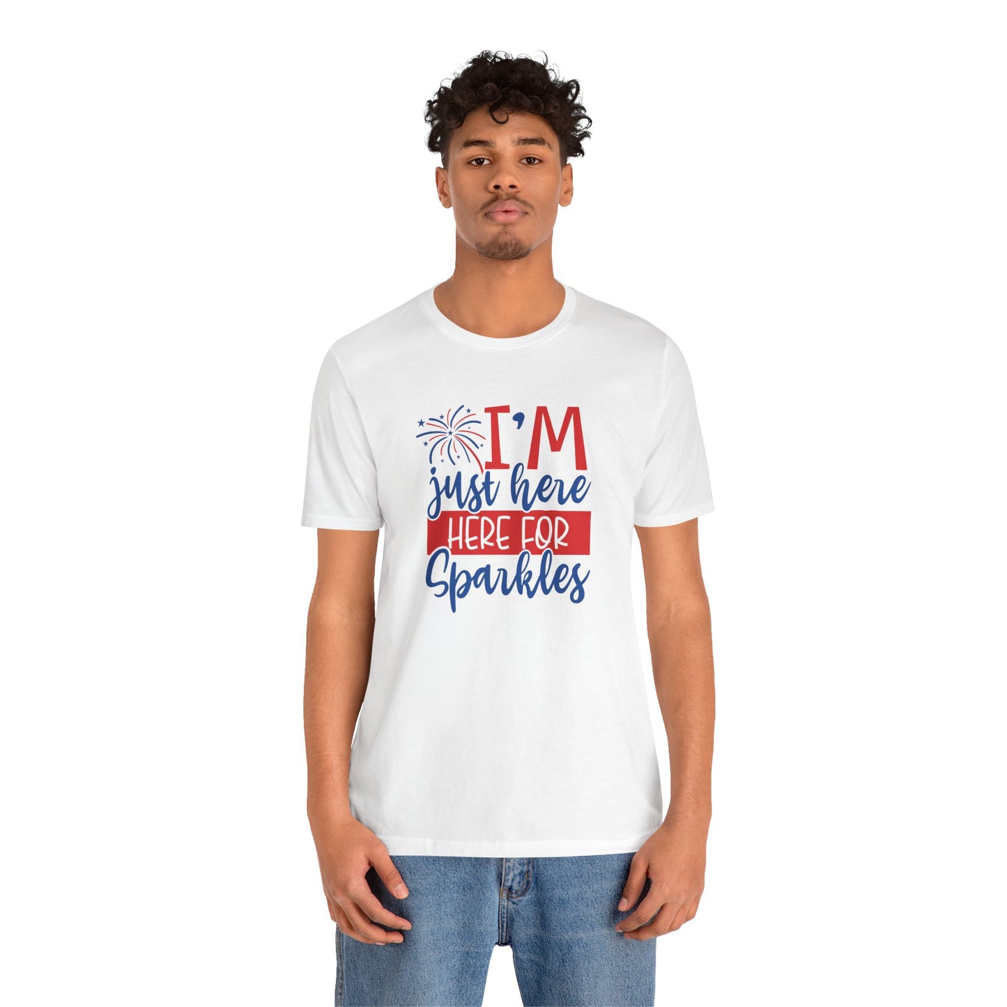 I'm Just Here For Sparkles - Men's Jersey Short Sleeve Tee