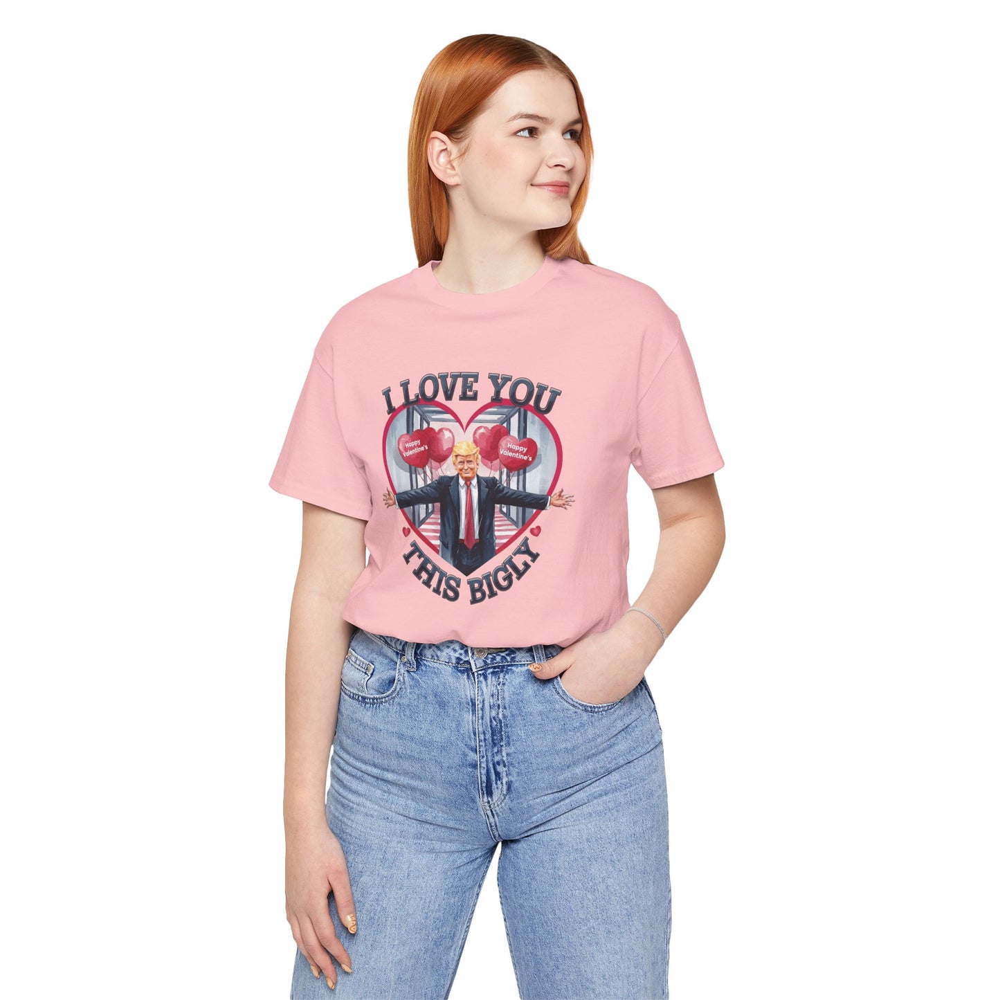 Trump Valentine's Bigly - Ladies Jersey Short Sleeve Tee