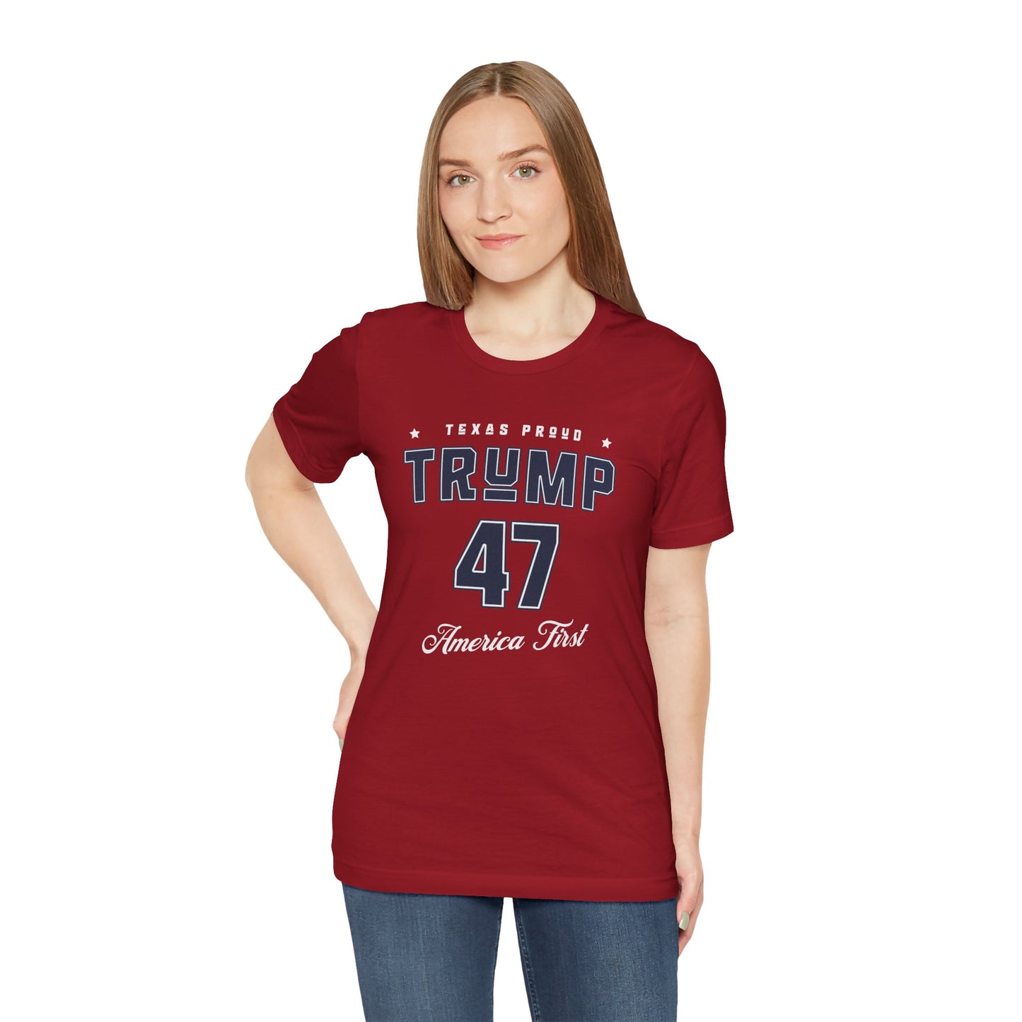 Trump 47 America First - Ladies Jersey Short Sleeve Tee