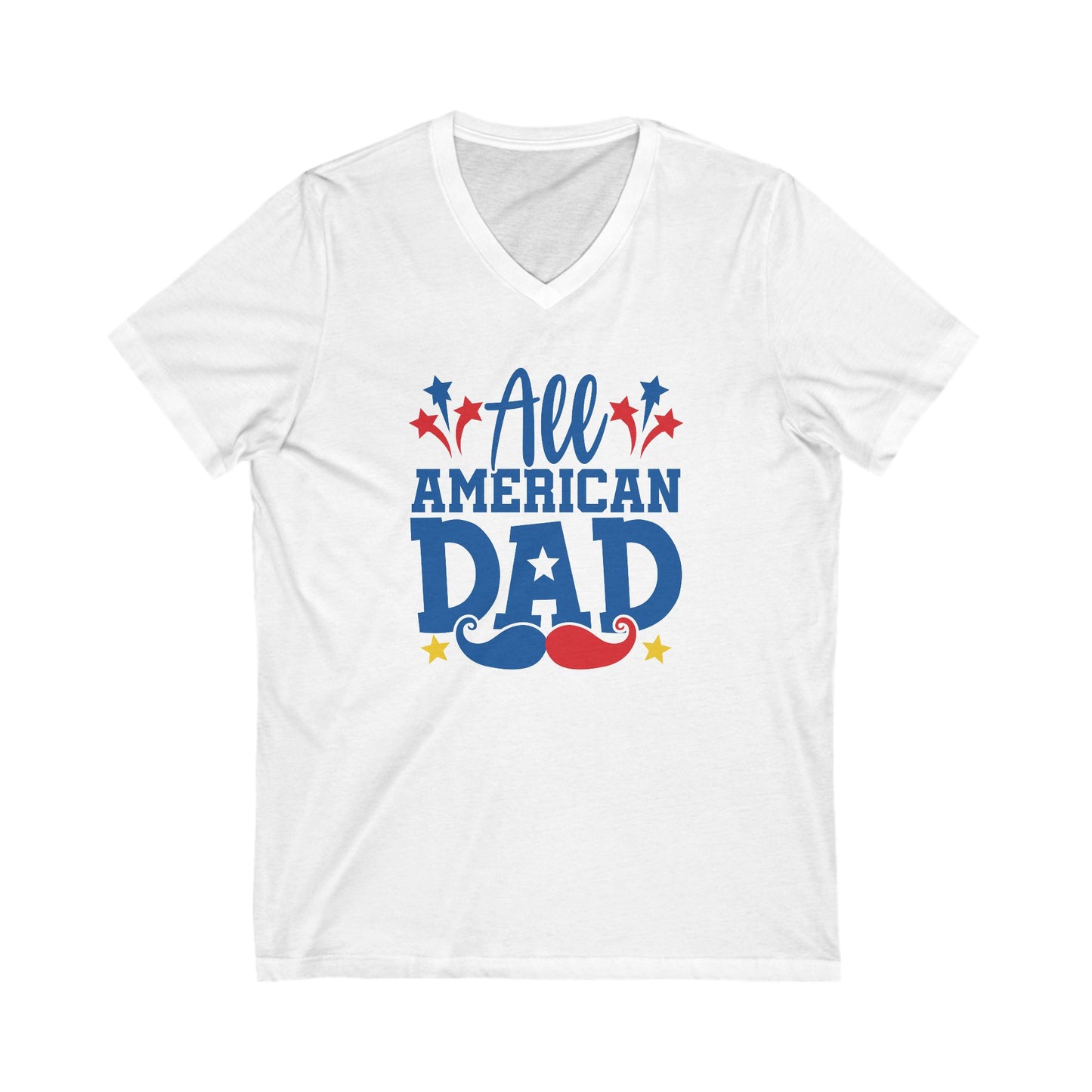 All American Dad - Men's Jersey Short Sleeve V-Neck Tee