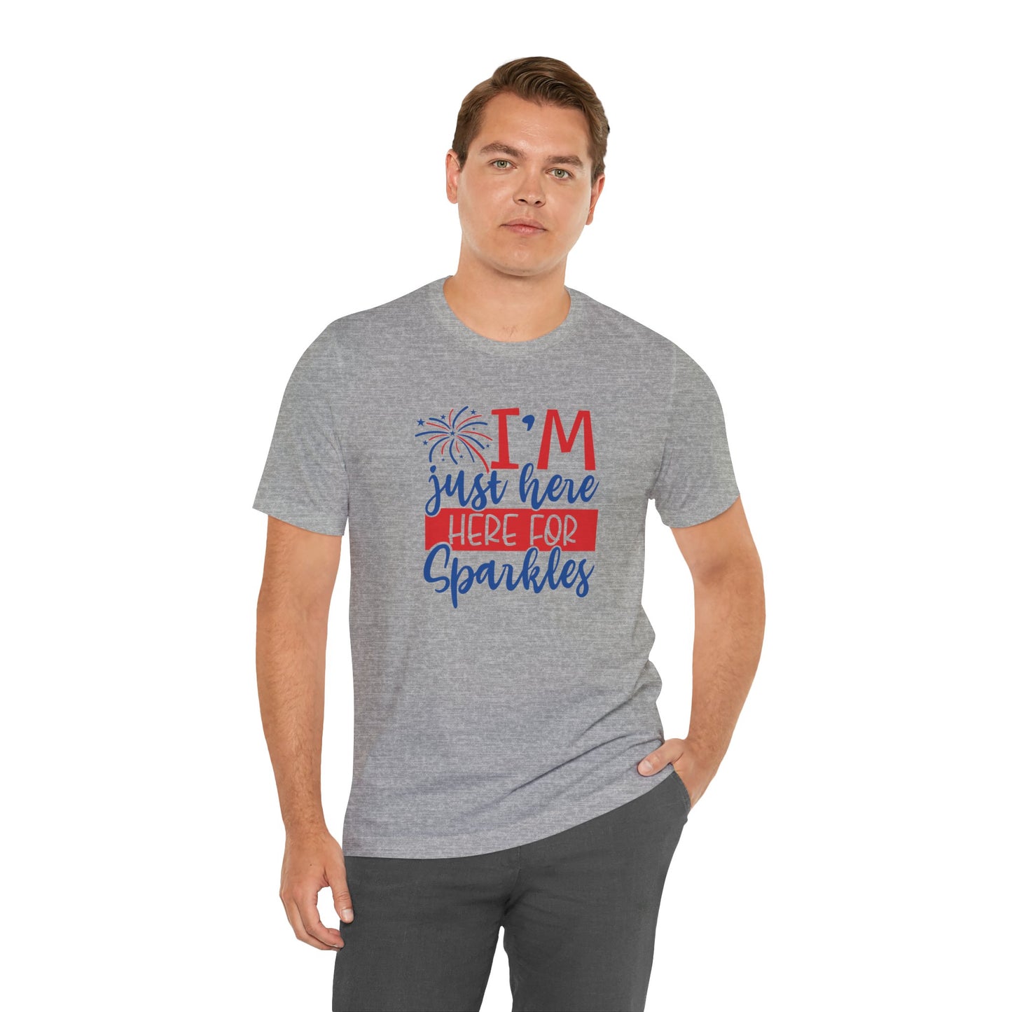 I'm Just Here For Sparkles - Men's Jersey Short Sleeve Tee