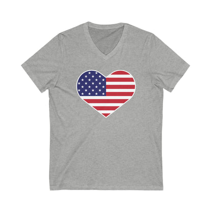 American Heart - Jersey Short Sleeve V-Neck Tee