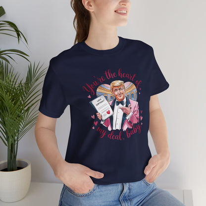 Trump Valentine's Heart Of My Deal - Ladies Jersey Short Sleeve Tee