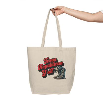 Texas Republican Yall - Canvas Shopping Tote