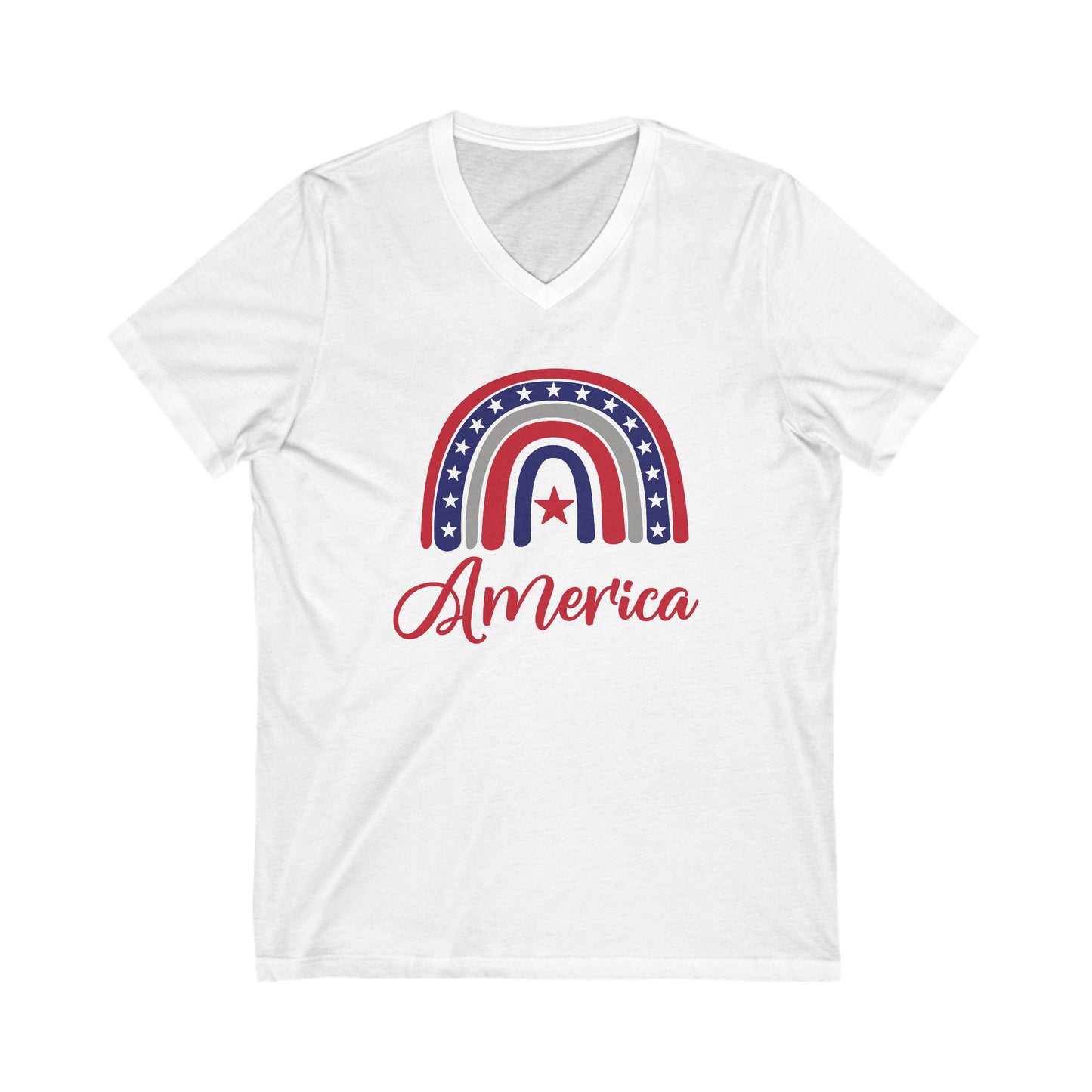 America Arch - Jersey Short Sleeve V-Neck Tee