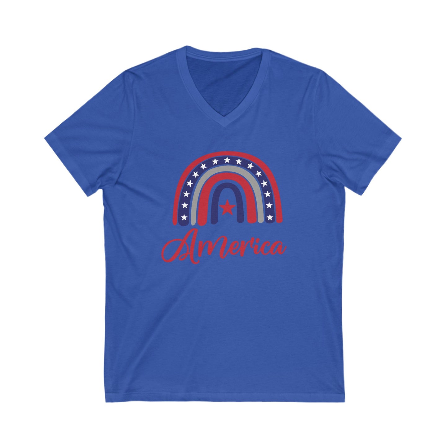 America Arch - Jersey Short Sleeve V-Neck Tee