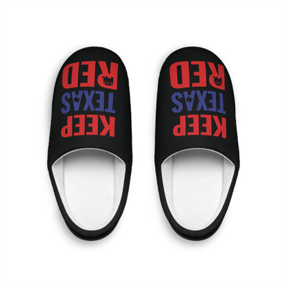 Keep Texas Red - Men's Indoor Slippers - Black