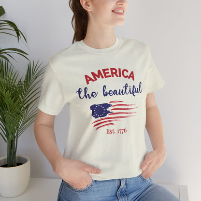 America The Beautiful - Ladies Jersey Short Sleeve Tee