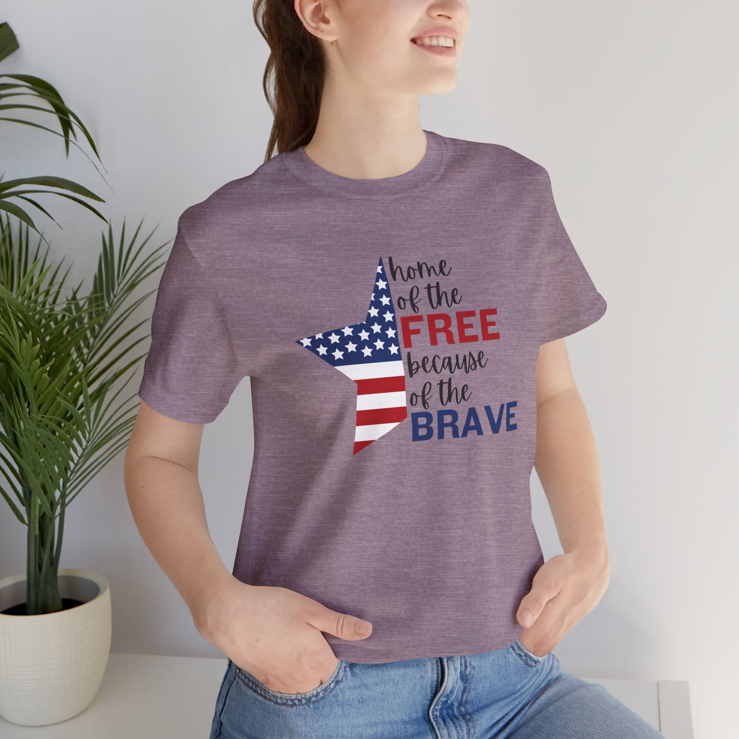 Home Of The Free - Ladies Jersey Short Sleeve Tee