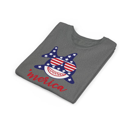 Merica Shark - Boys Youth Short Sleeve Tee