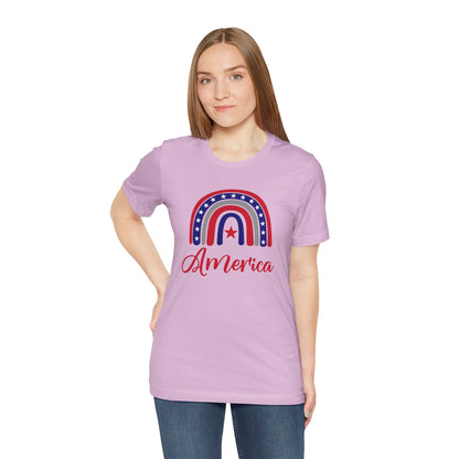 America Rainbow - Ladies Jersey Short Sleeve Tee