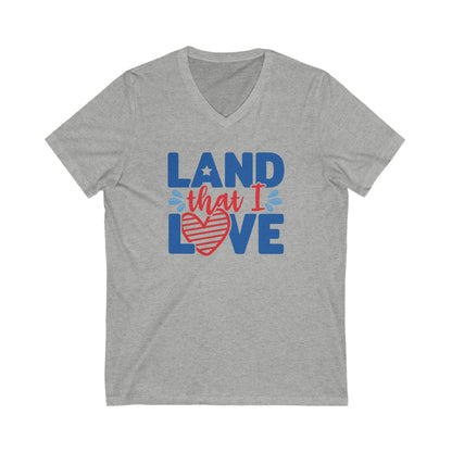 Land That I Love - Men's Jersey Short Sleeve V-Neck Tee