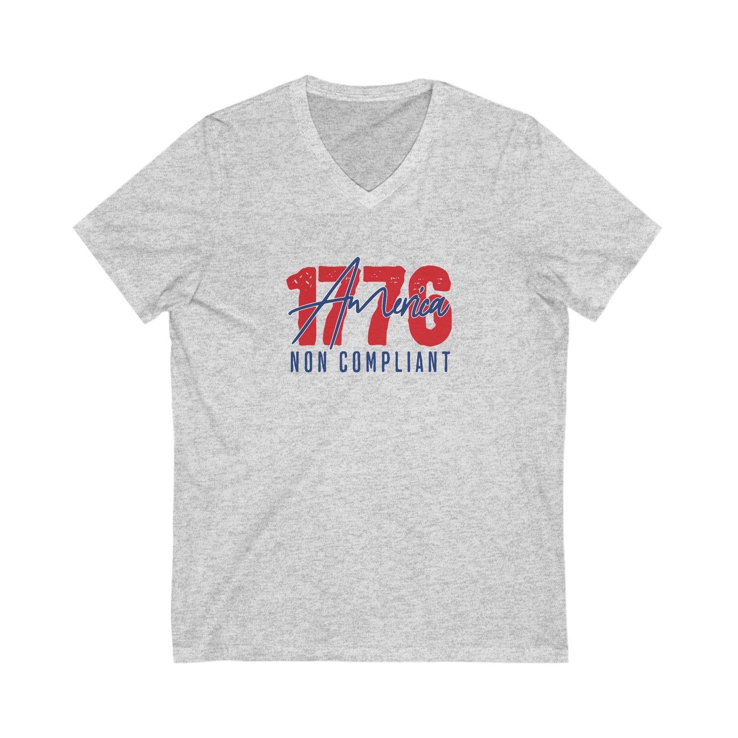 1776 Non Compliant - Ladies Jersey Short Sleeve V-Neck Tee