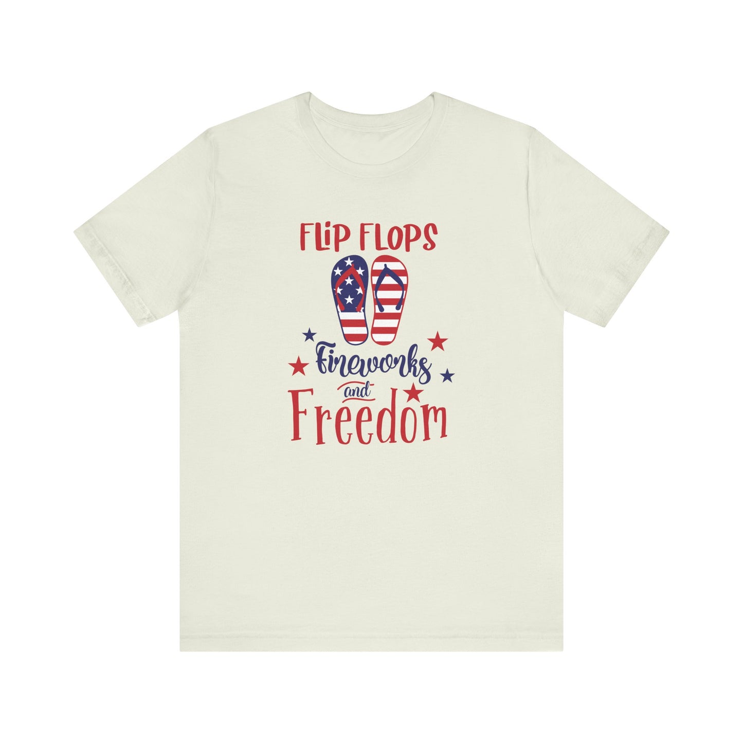 Flip Flops and Fireworks - Ladies Jersey Short Sleeve Tee