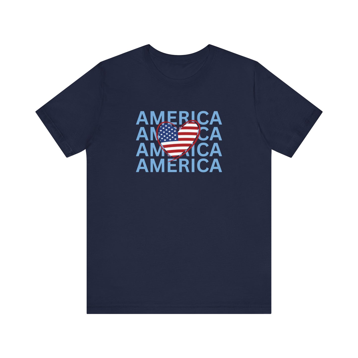 America Heart - Ladies Jersey Short Sleeve Tee