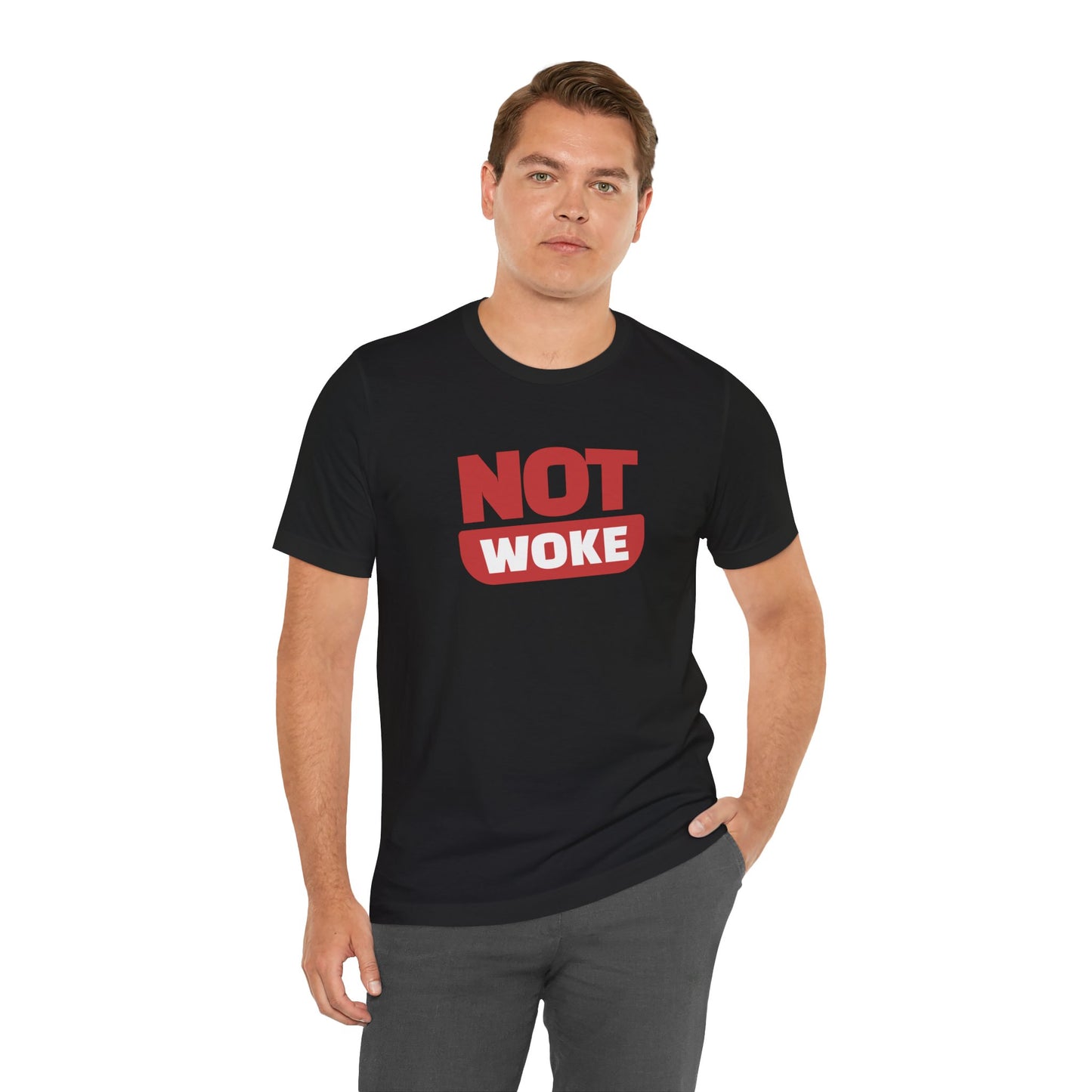 Not Woke -  Men's Jersey Short Sleeve Tee