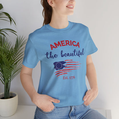 America The Beautiful - Ladies Jersey Short Sleeve Tee